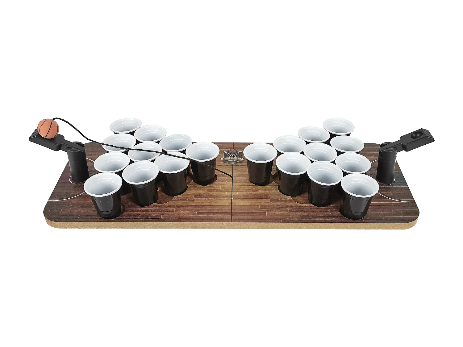 Jeu A Boire Beer Pong Catapulte Noir, Blanc, Marron