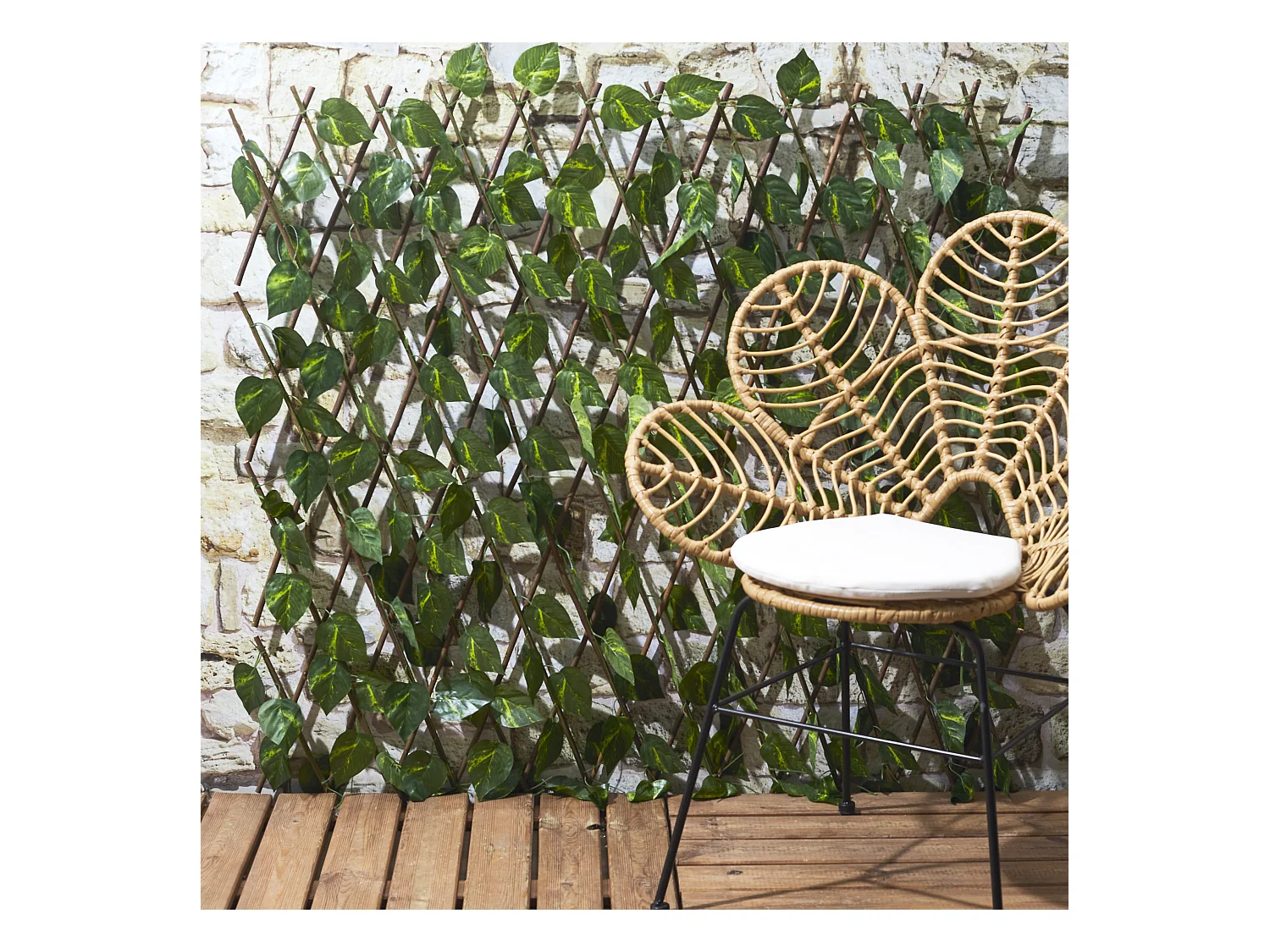 Treillis Feuillage Artificiel 180x90cm Vert