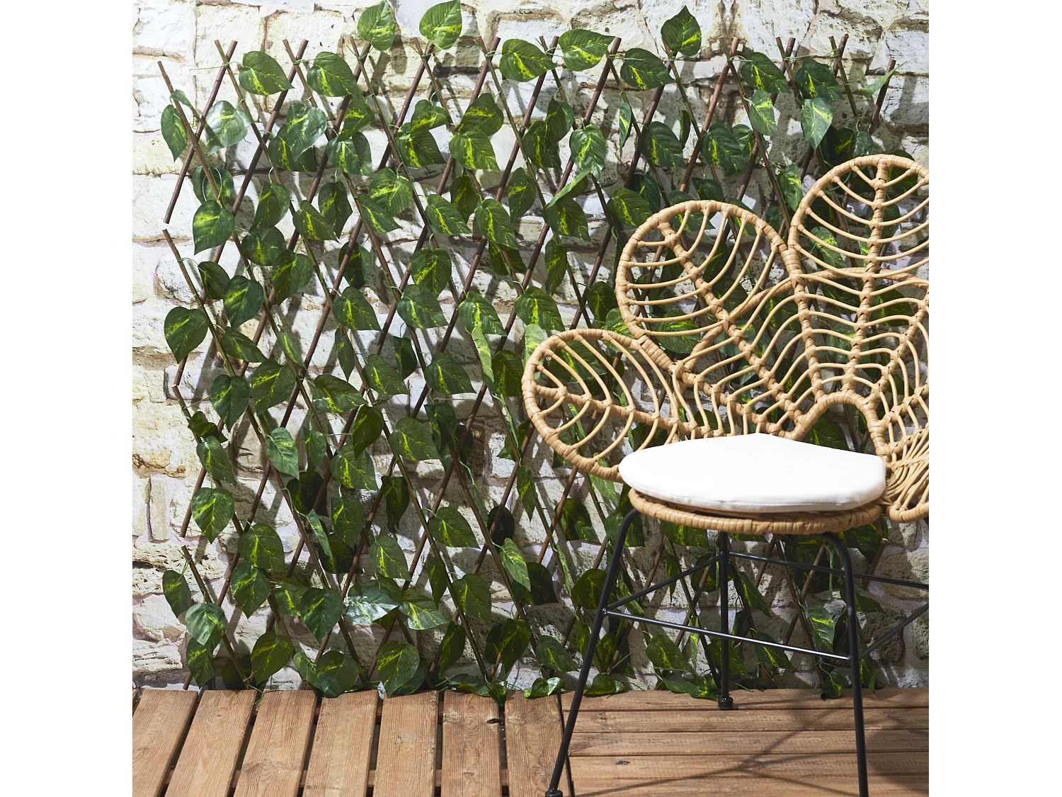 Treillis Feuillage Artificiel 180x90cm Vert