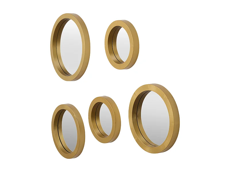 Miroir Rond X5 Dore Or