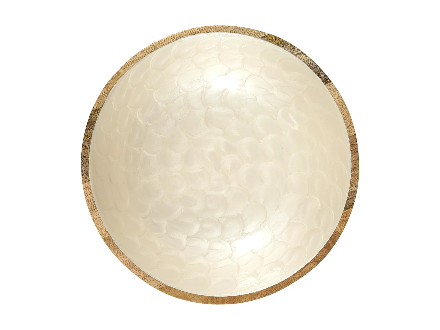 Saladier Manguier Nerina D27.5cm Marron, Beige