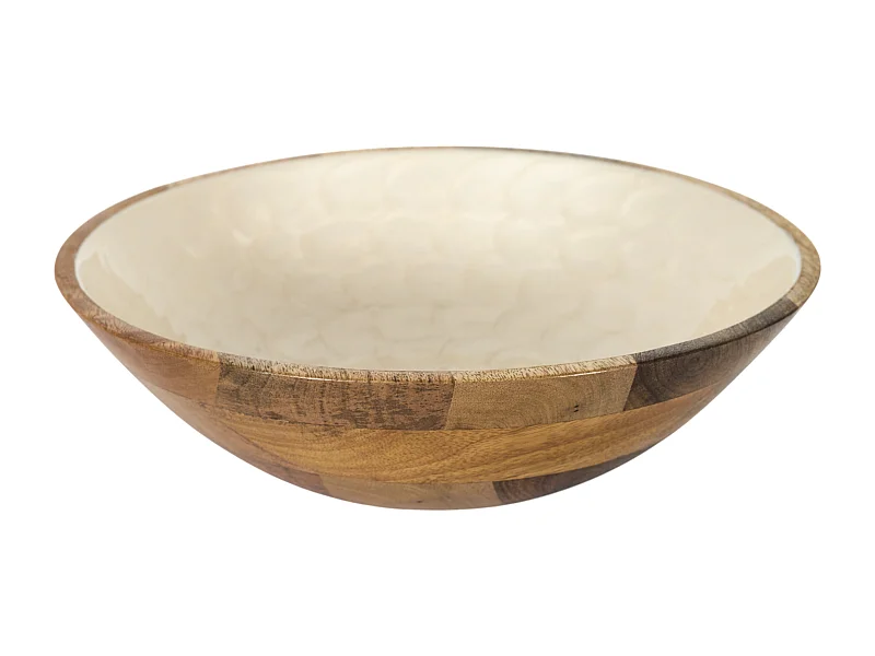 Saladier Manguier Nerina D27.5cm Marron, Beige