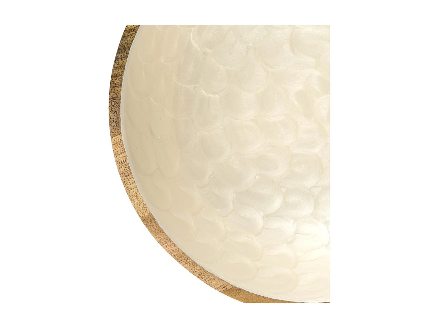 Saladier Manguier Nerina D33cm Marron, Beige