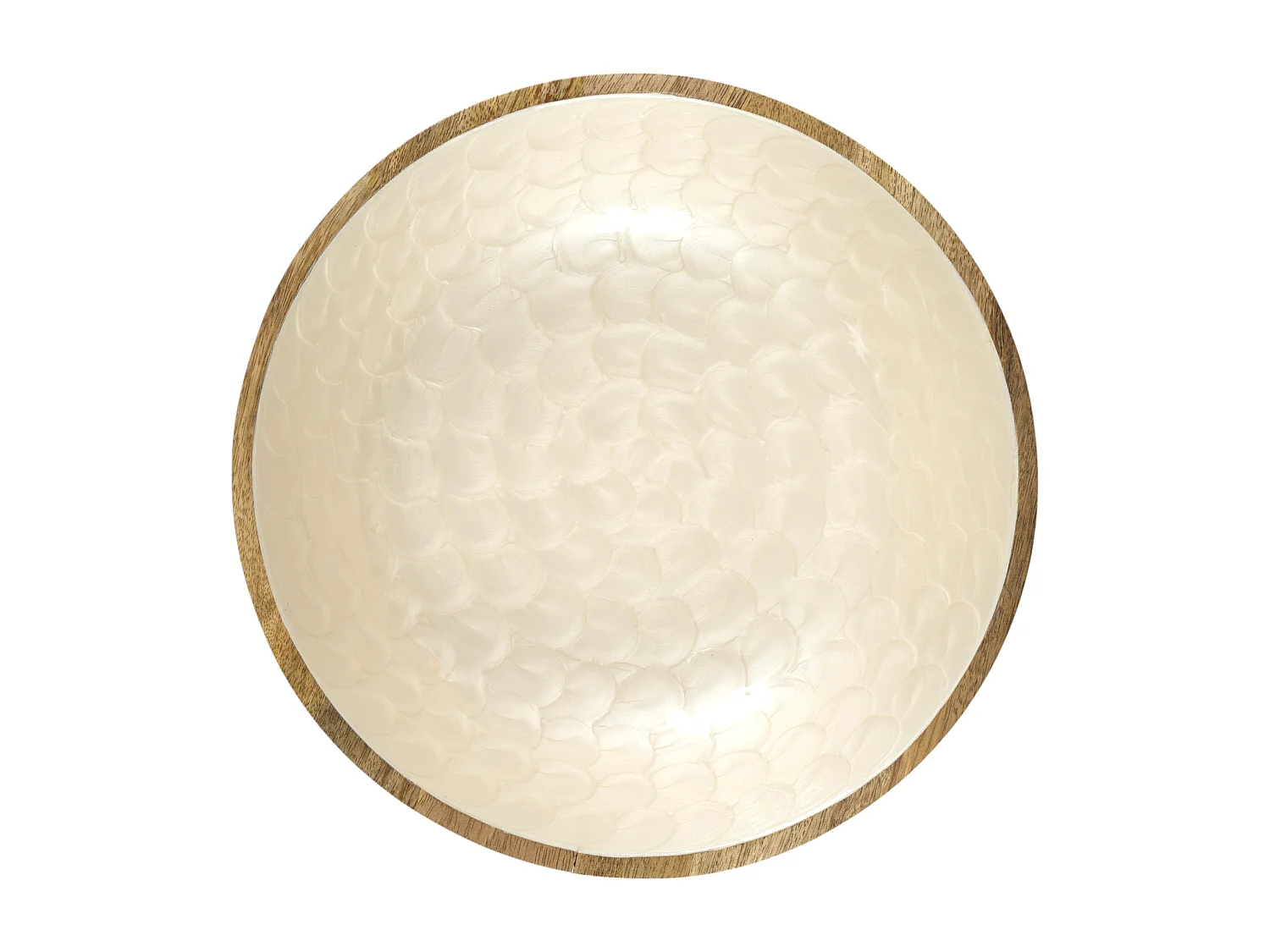 Saladier Manguier Nerina D33cm Marron, Beige