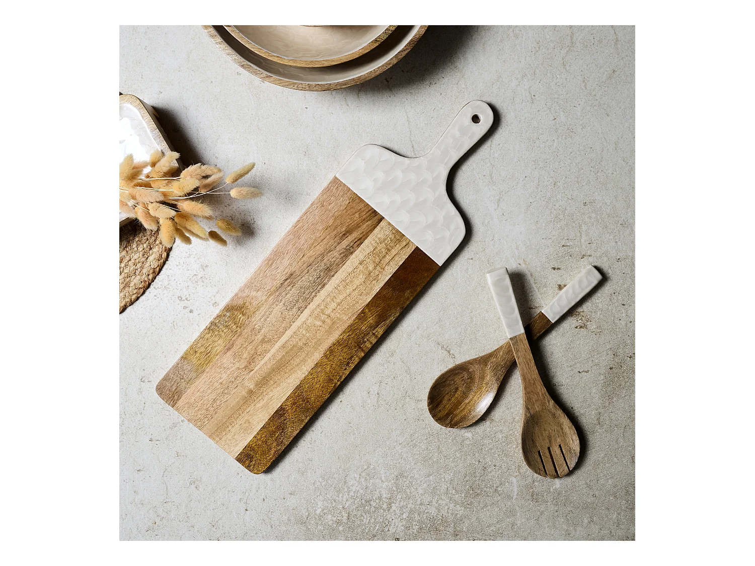 Planche De Presentation Manguier Nerina 58cm Marron, Beige