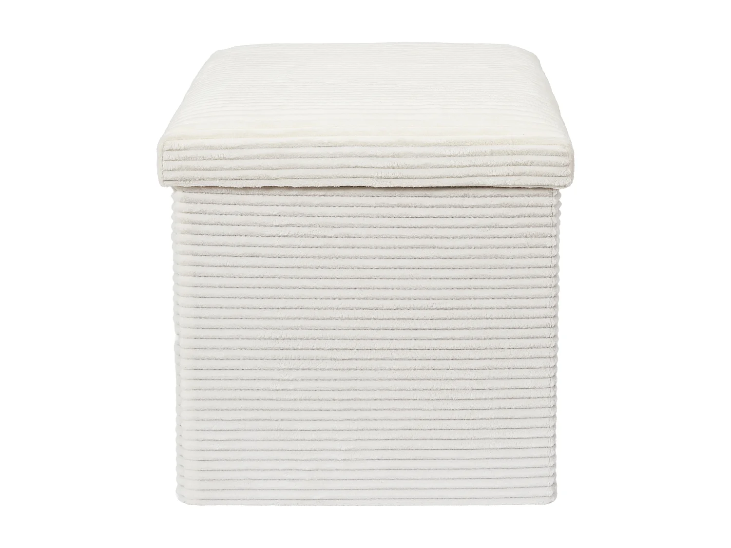Coffre Pouf Pliable Cotele Scott Beige Beige