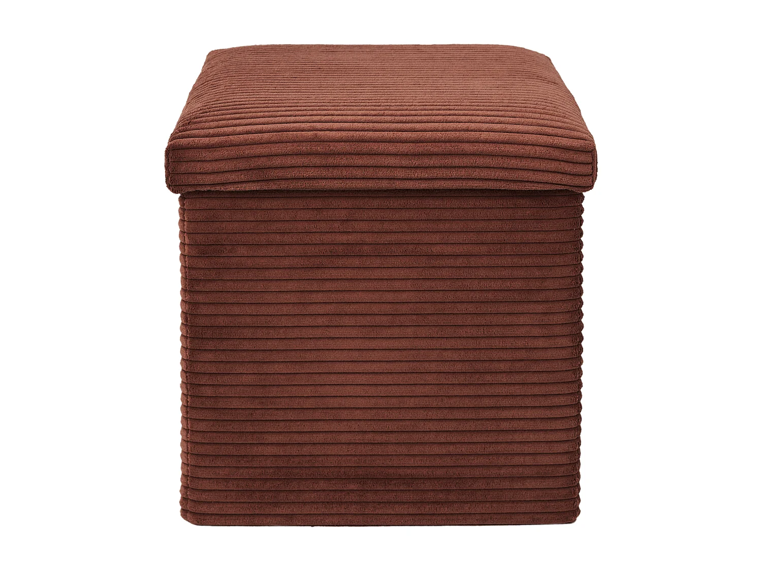 Coffre Pouf Pliable Cotele Scott Terra Orange
