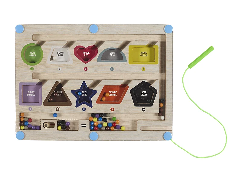 Jeu J Apprends Les Formes Et Les Maths Marron, Bleu, Jaune, Rouge, Vert