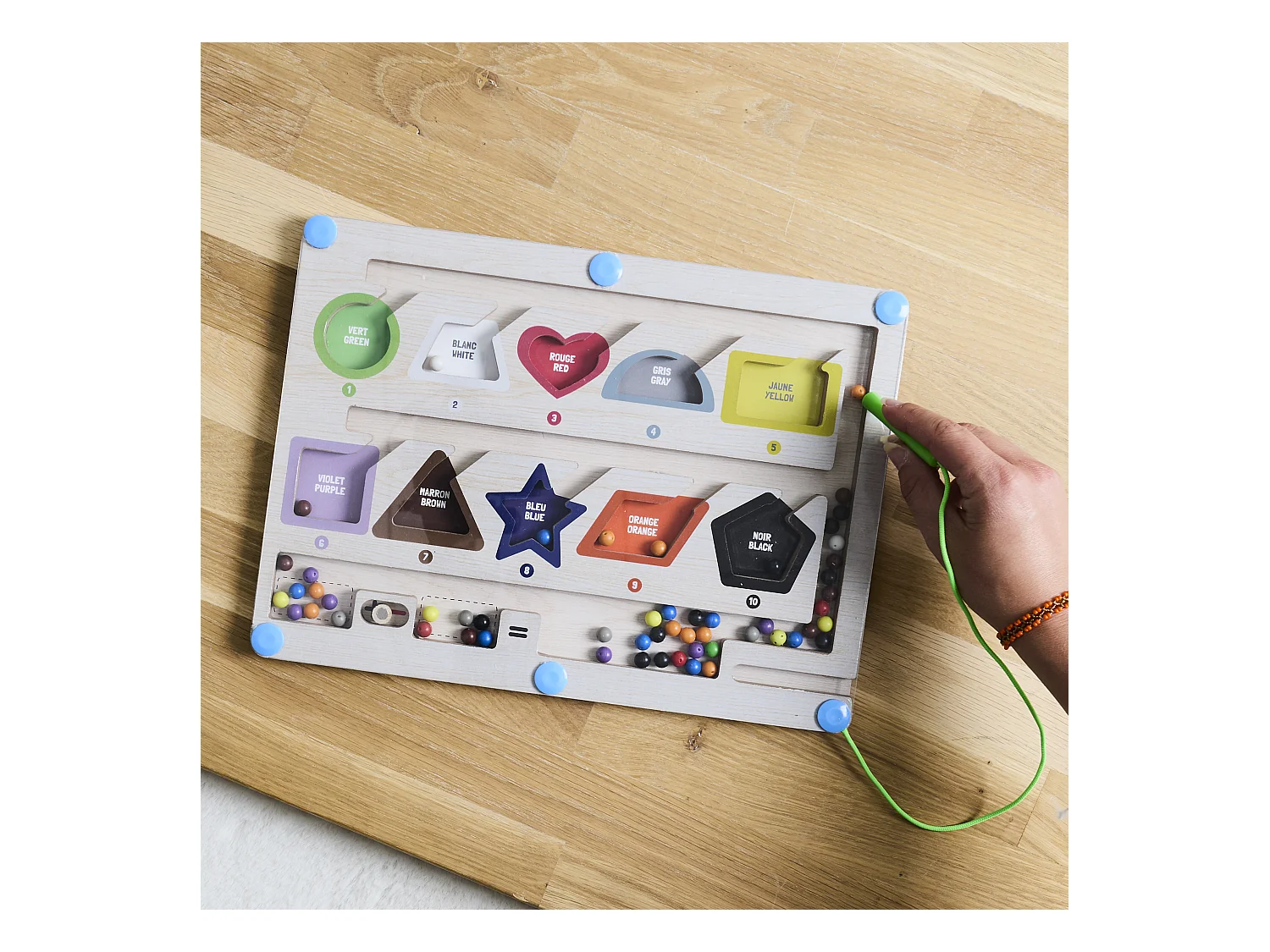 Jeu J Apprends Les Formes Et Les Maths Marron, Bleu, Jaune, Rouge, Vert