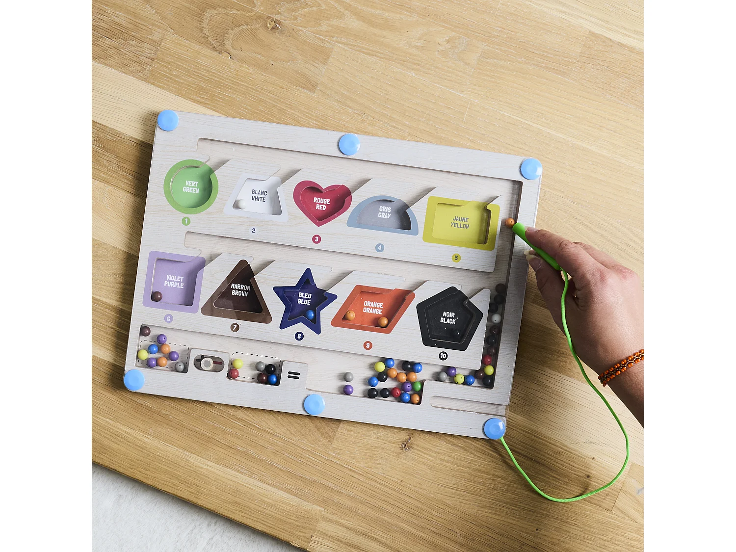 Jeu J Apprends Les Formes Et Les Maths Marron, Bleu, Jaune, Rouge, Vert