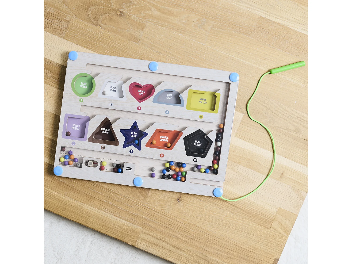 Jeu J Apprends Les Formes Et Les Maths Marron, Bleu, Jaune, Rouge, Vert