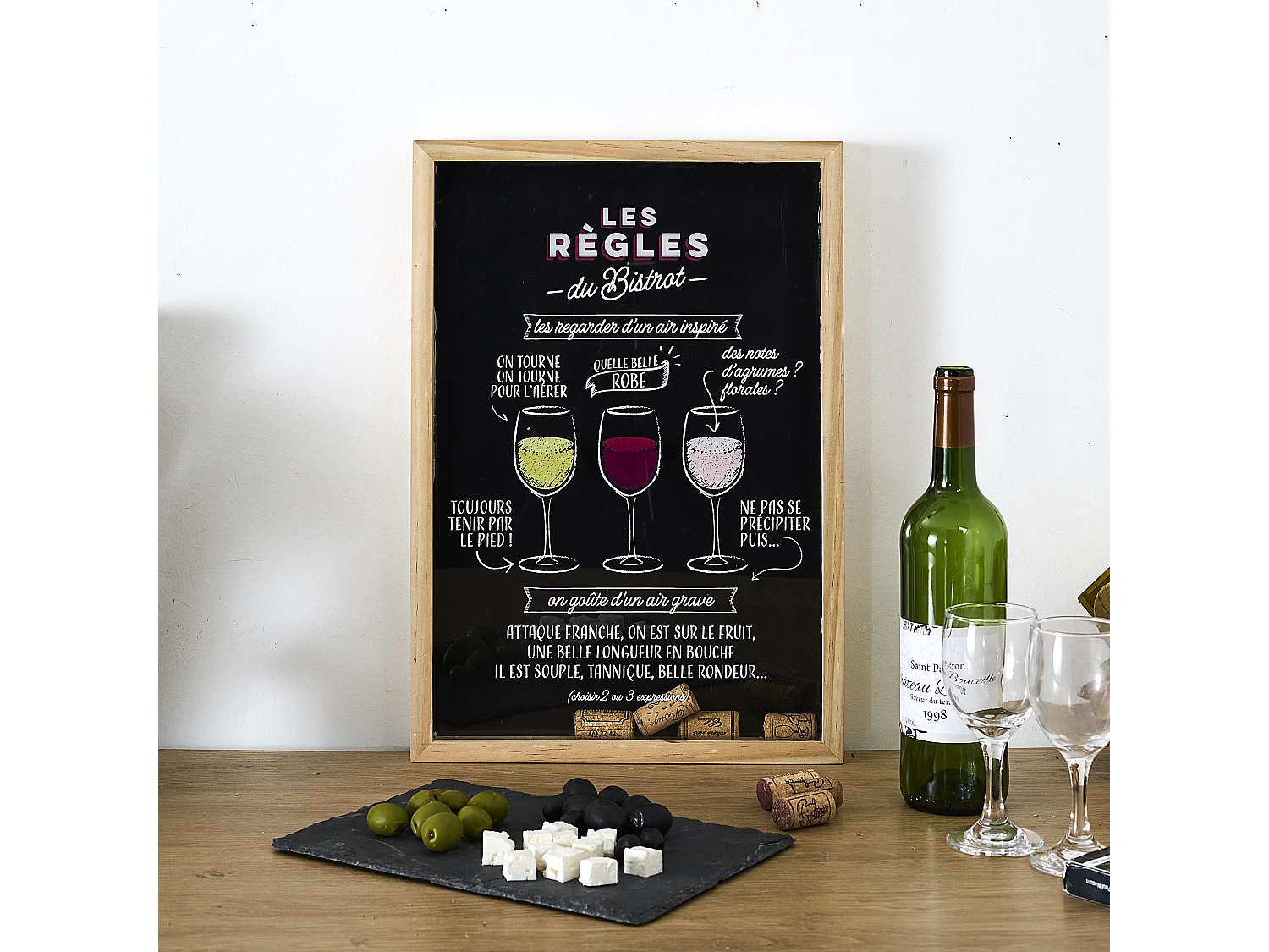 Cadre Bouchon De Liege Bistrot Noir