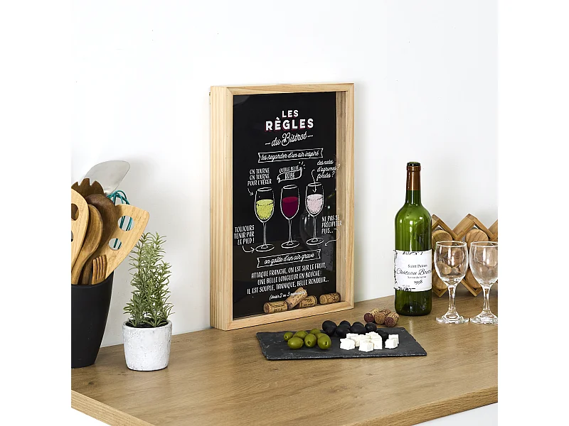 Cadre Bouchon De Liege Bistrot Noir