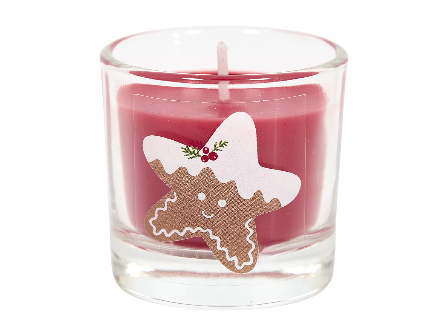 Calendrier Bougie Parfumee X24 Noel Gingerbread Marron, Rouge