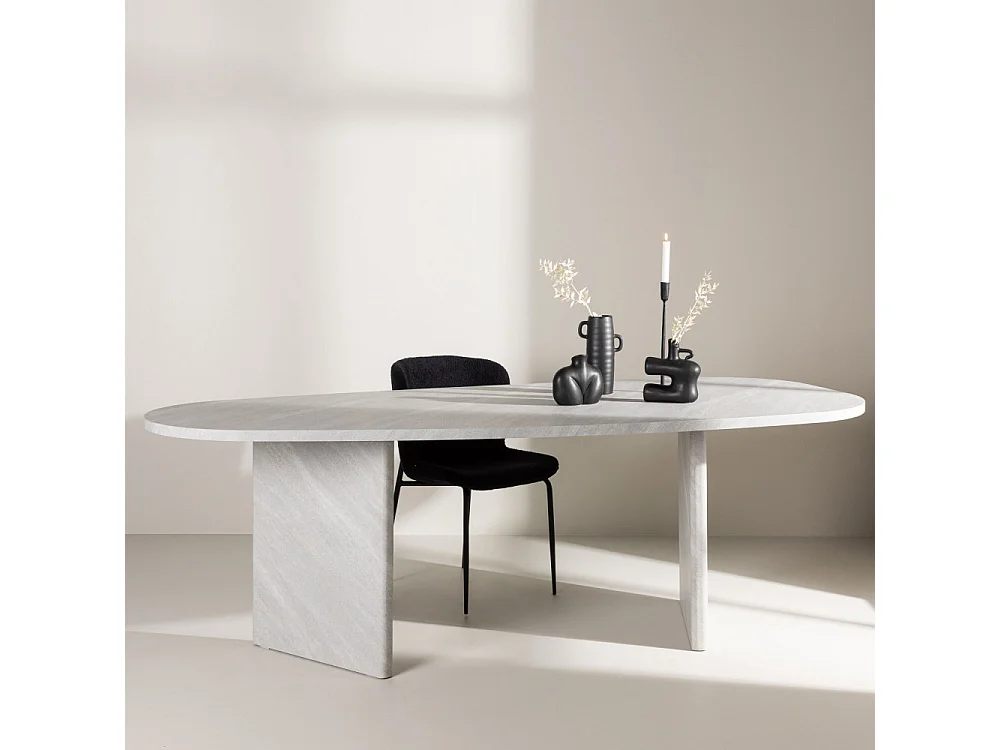 Table à Manger Design "Grönvik" 220cm Blanc