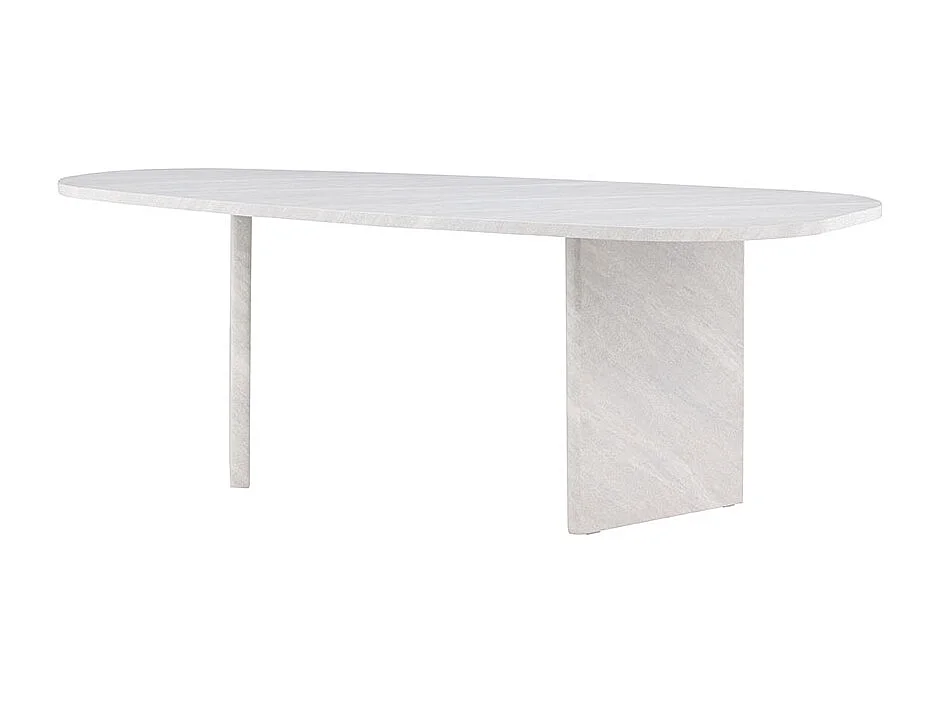 Grönvik table de salle à manger ovale 100x220 cm blanc.