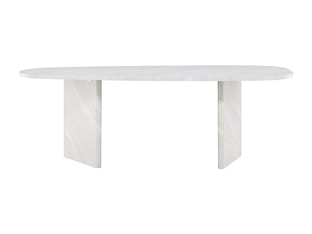 Grönvik table de salle à manger ovale 100x220 cm blanc.