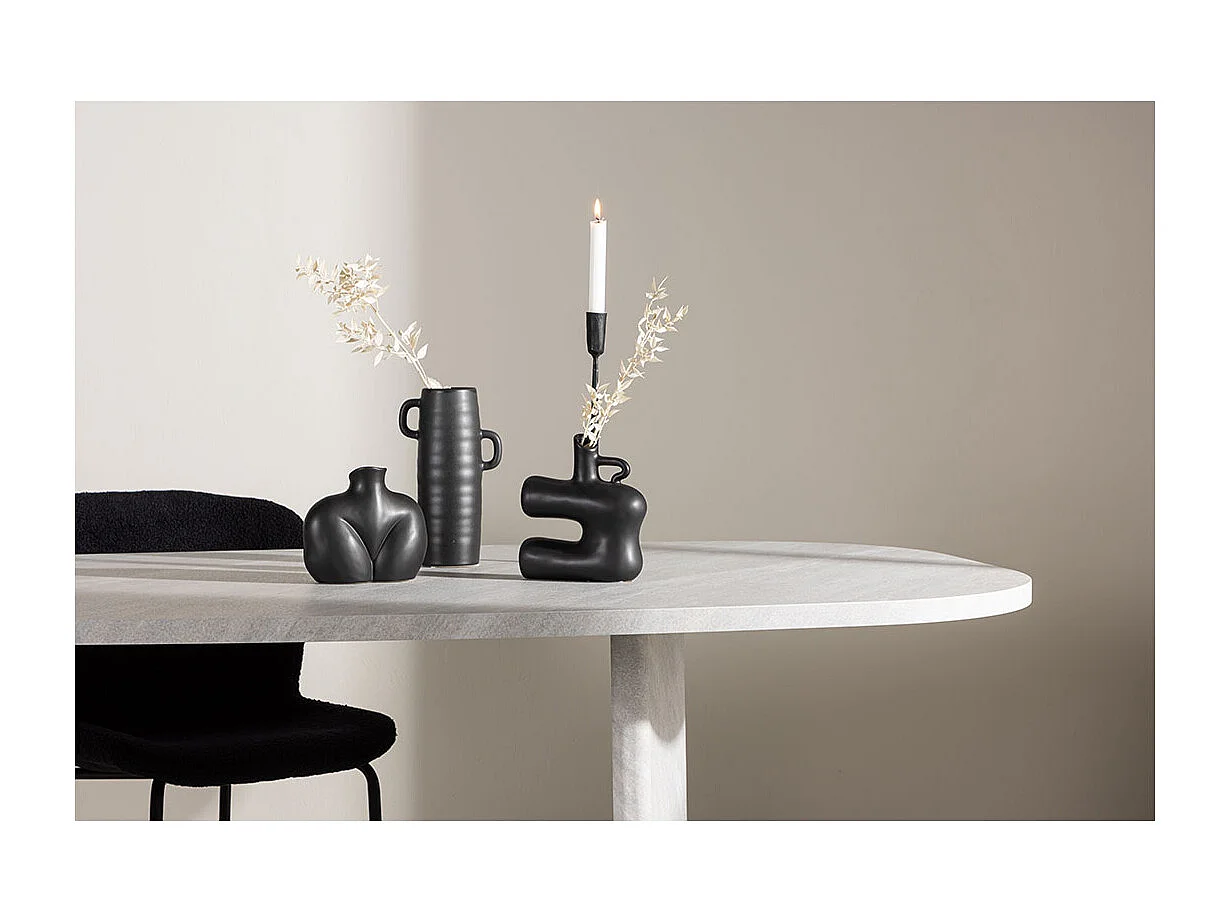 Grönvik table de salle à manger ovale 100x220 cm blanc.