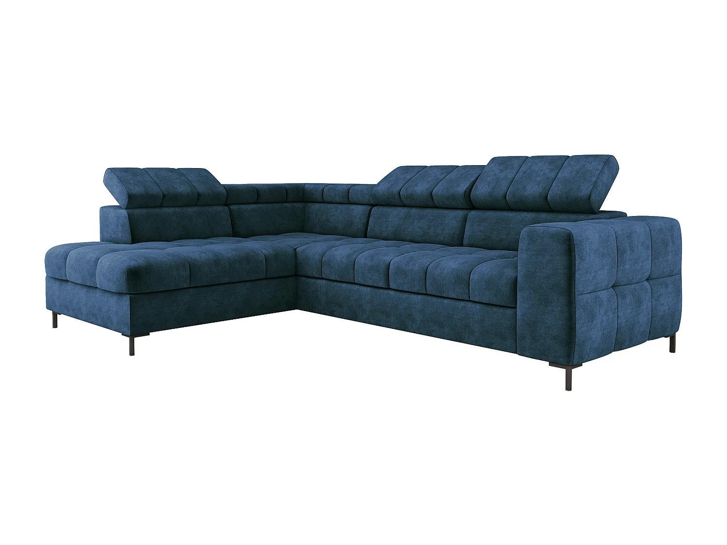 Sofa PABLOS met verstelbare hoofdsteun 279x201cm | Slapen & Opbergen, Wolkenblauw, Links