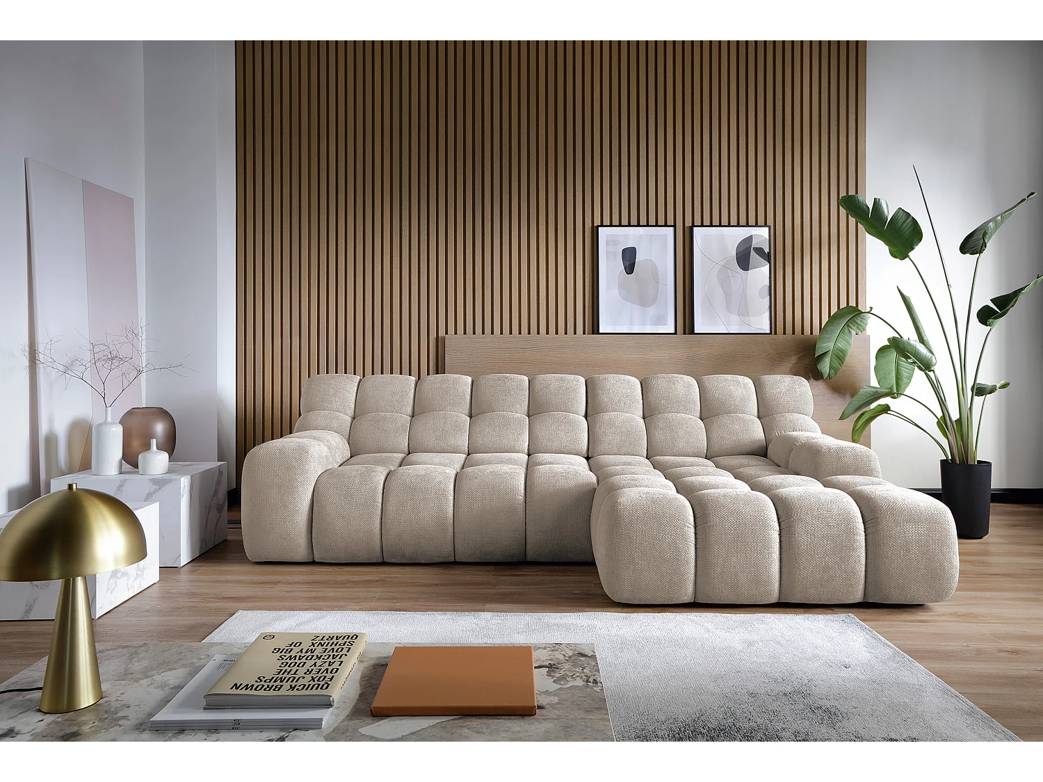 CAMPILE hoekbank met elektrisch verstelbare zitting, verstelbare hoofdsteunen, indeling rechts, 288x119x85 cm, kleur grijs