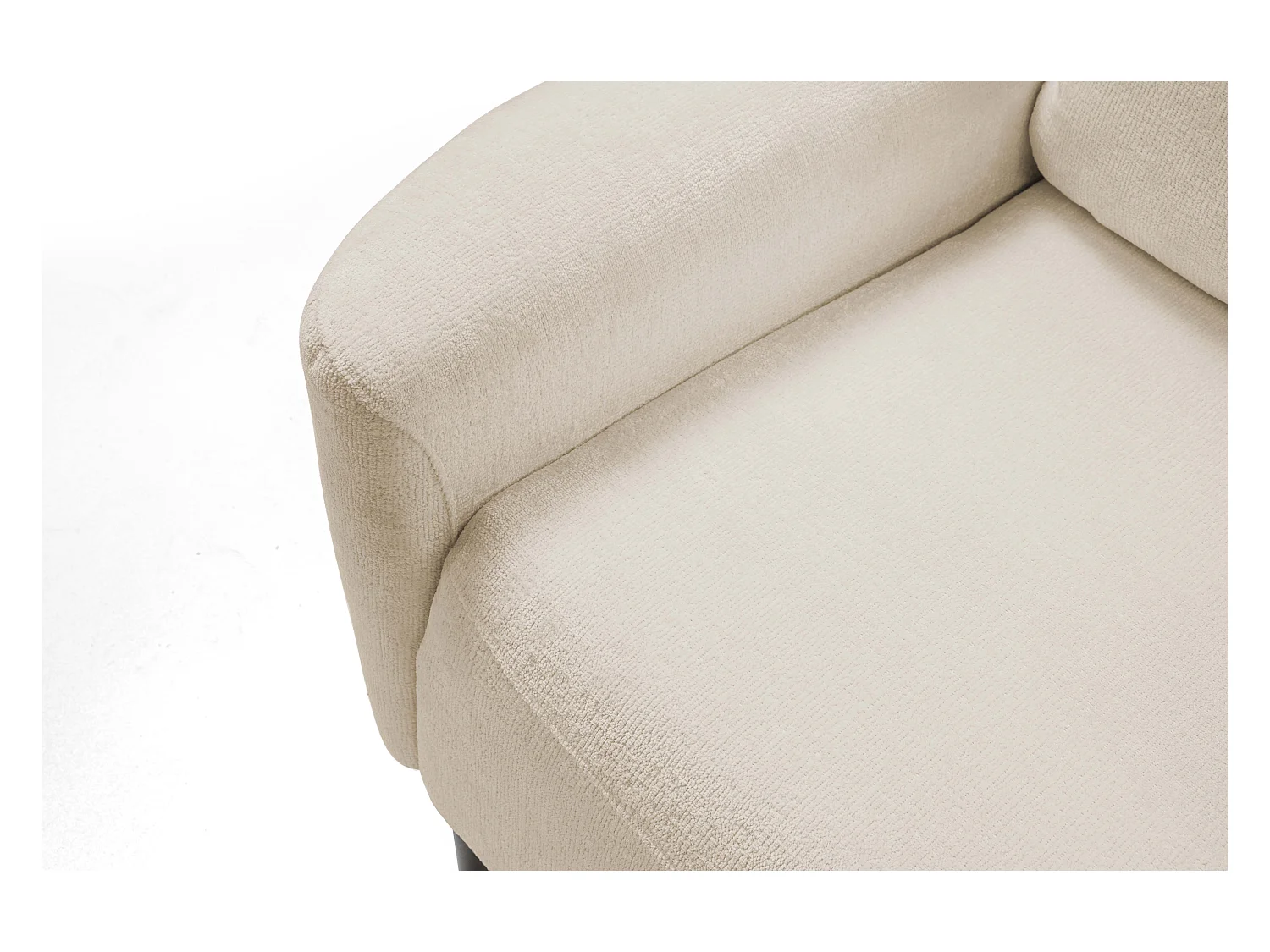 Sofa BOHO - Schlafsofa 140x200cm, Holzfüße, Bettzeugaufbewahrung, PUR-Schaumstoffpolsterung, 244x92x102cm BEIGE