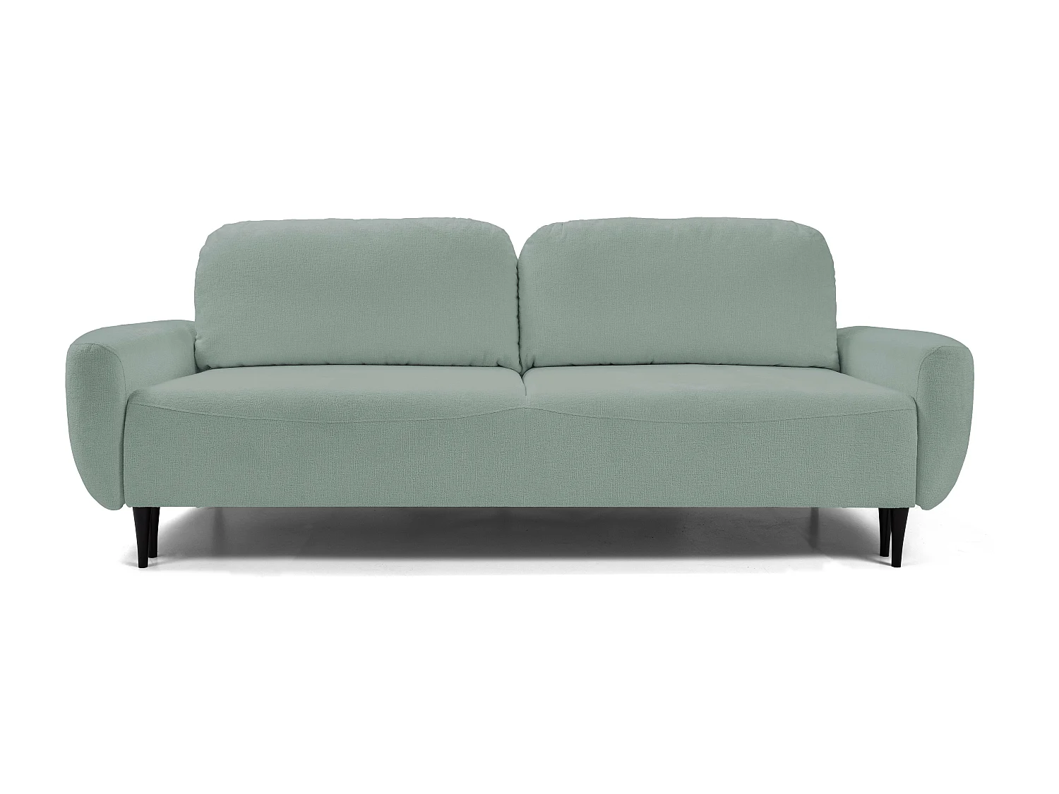 BOHO Sofa - Uitschuifbare bank met slaapoppervlak 140x200 cm, houten poten, opbergruimte, PUR-stof, 244x92x102 cm MUNT