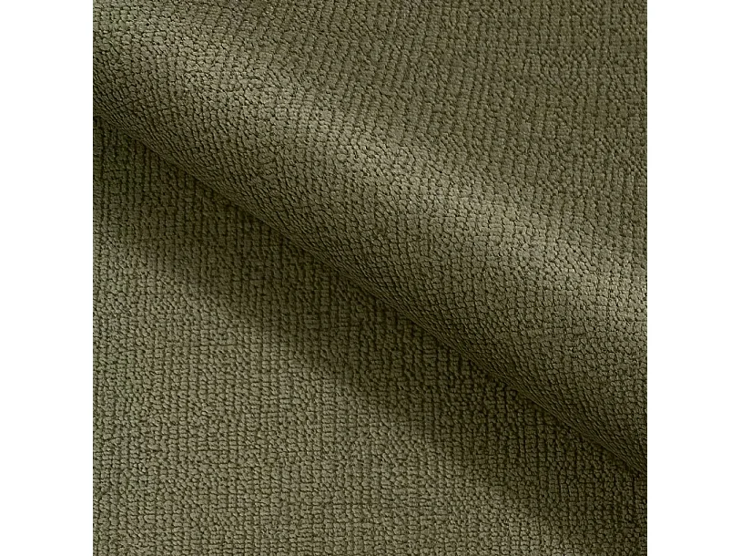 Sofa BOHO - Sofa rozkładana z powierzchnią do spania 140x200cm, drewniane nogi, pojemnik na pościel, tapicerka z pianki PUR, 244x92x102cm OLIWKOWY