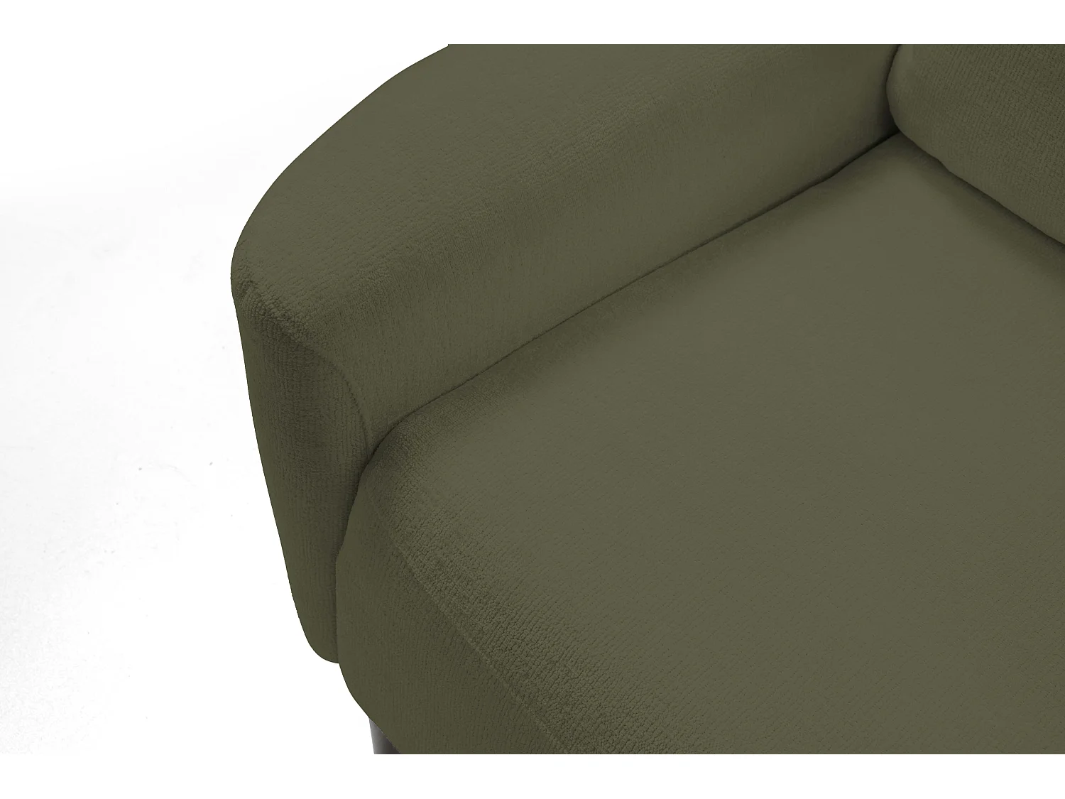 BOHO Sofa - Uitschuifbare bank met slaapoppervlak 140x200 cm, houten poten, opbergruimte, PUR-stof, 244x92x102 cm OLIJFGROEN