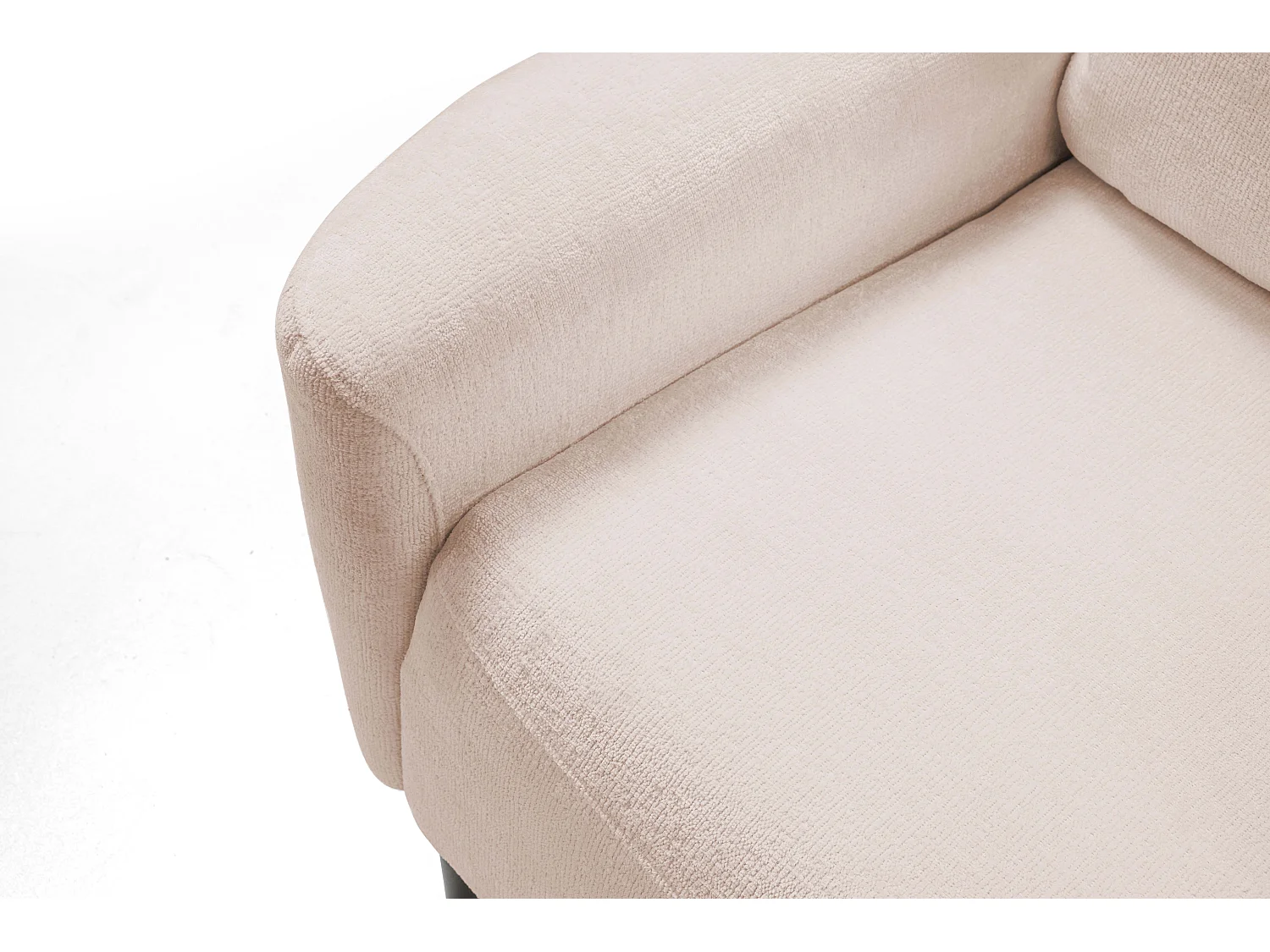 BOHO Sofa - Uitschuifbare bank met slaapoppervlak 140x200 cm, houten poten, opbergruimte, PUR-stof, 244x92x102 cm ROZE