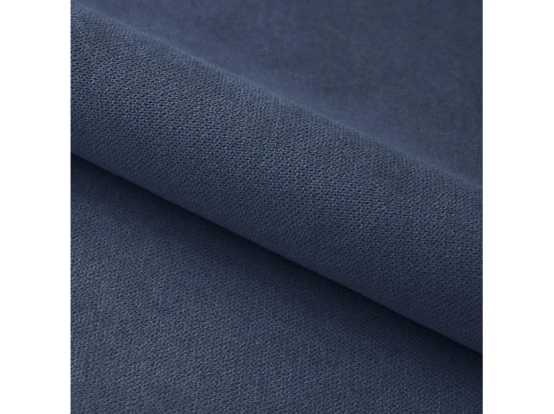 LOTTA Schlafsofa aus pflegeleichtem Samt, 258x212cm - ideal für Familien, mit praktischem Stauraum, rechts, BLAU.