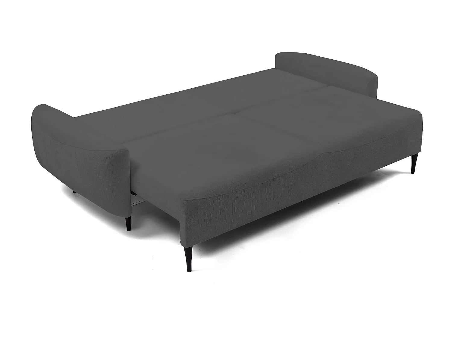 Sofa BOHO - Schlafsofa 140x200cm, Holzfüße, Bettzeugaufbewahrung, PUR-Schaumstoffpolsterung, 244x92x102cm GRAFIT