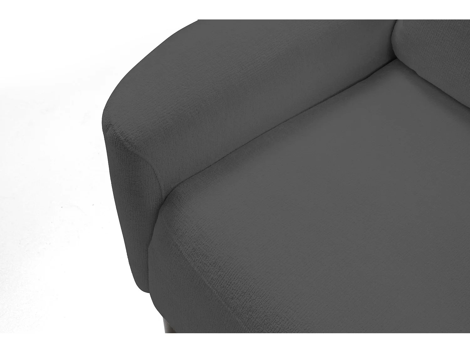 Sofa BOHO - Schlafsofa 140x200cm, Holzfüße, Bettzeugaufbewahrung, PUR-Schaumstoffpolsterung, 244x92x102cm GRAFIT