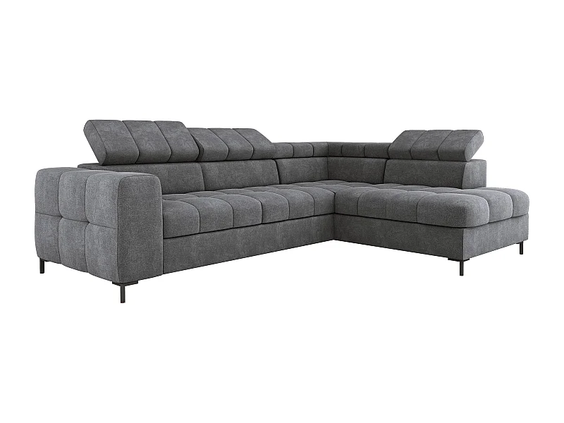 Sofa PABLOS met verstelbare hoofdsteun 279x201cm | Slapen & Opbergen, Gris Clair Vogue, Rechts