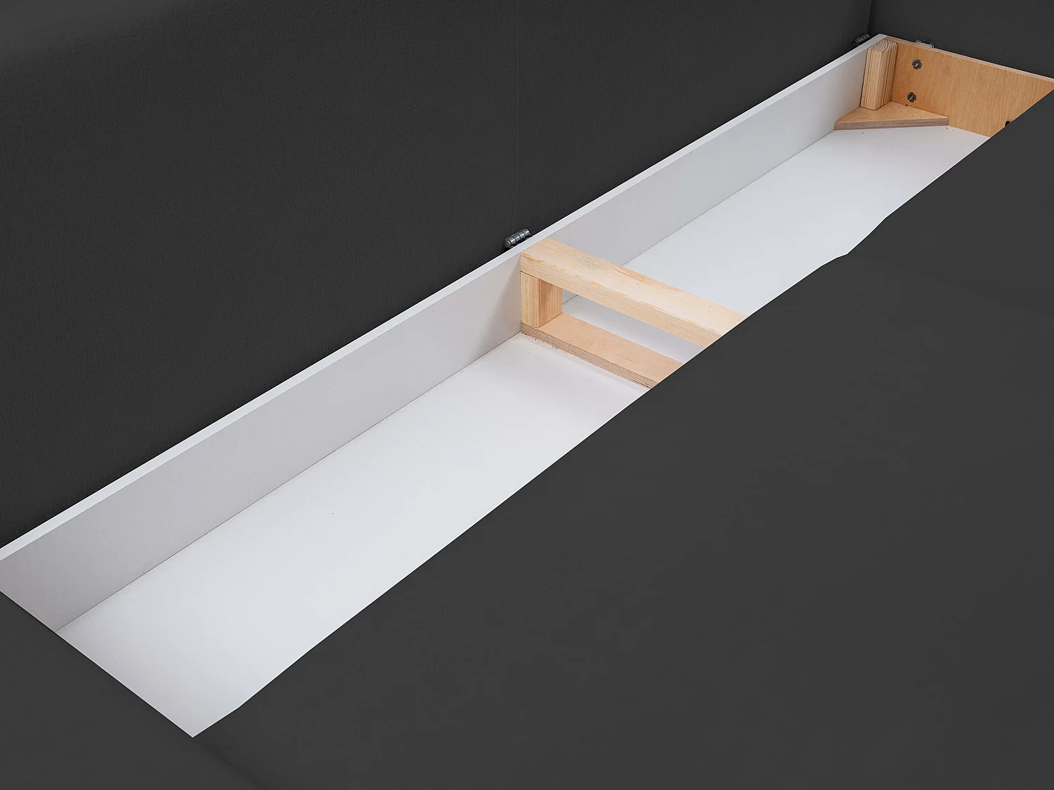 Sofa BOHO - Sofa rozkładana z powierzchnią do spania 140x200cm, drewniane nogi, pojemnik na pościel, tapicerka z pianki PUR, 244x92x102cm CZARNY