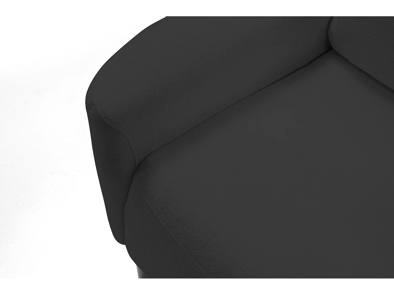 BOHO Sofa - Uitschuifbare bank met slaapoppervlak 140x200 cm, houten poten, opbergruimte, PUR-stof, 244x92x102 cm ZWART