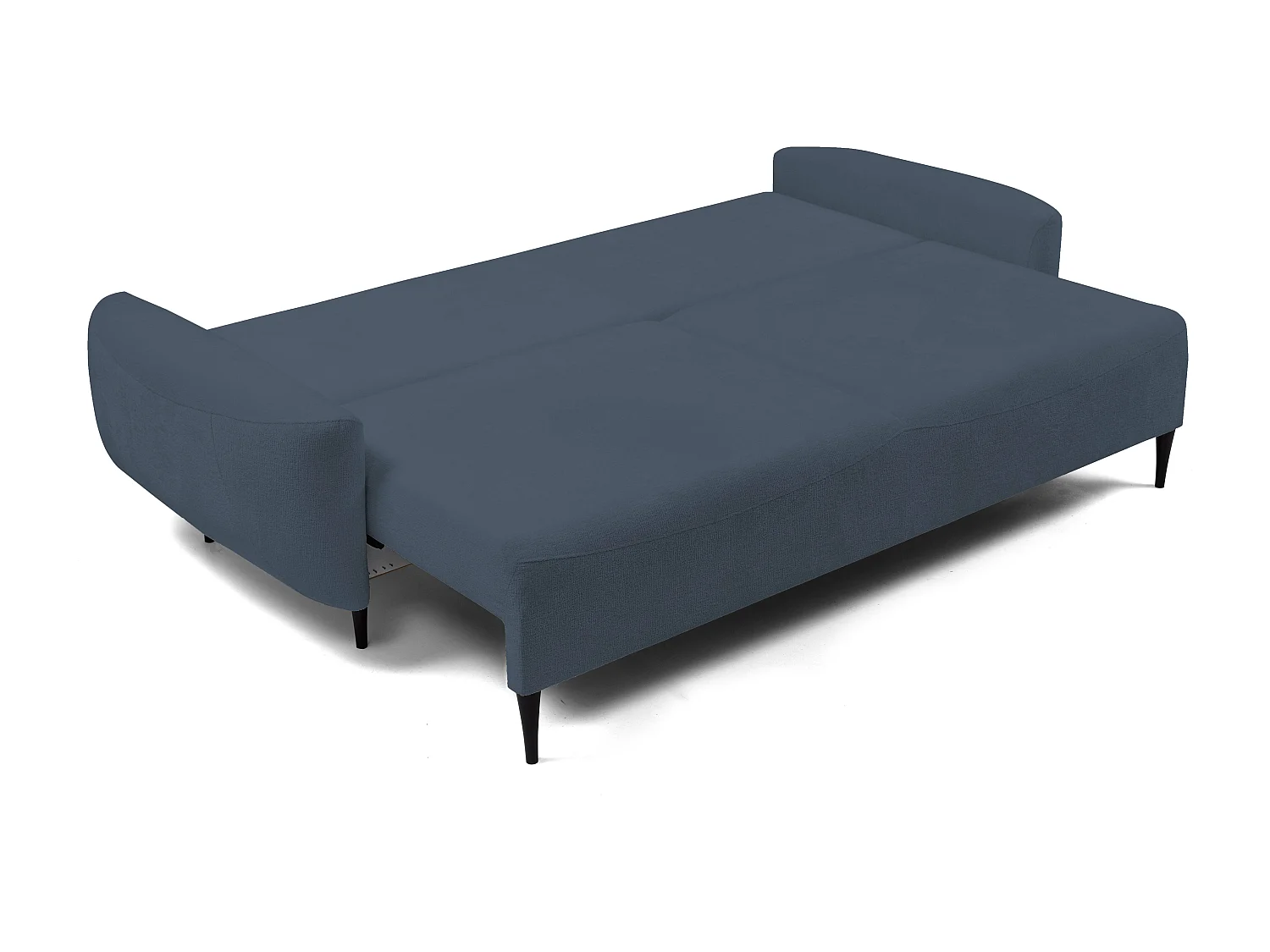 Sofa BOHO - Schlafsofa 140x200cm, Holzfüße, Bettzeugaufbewahrung, PUR-Schaumstoffpolsterung, 244x92x102cm HELLBLAU