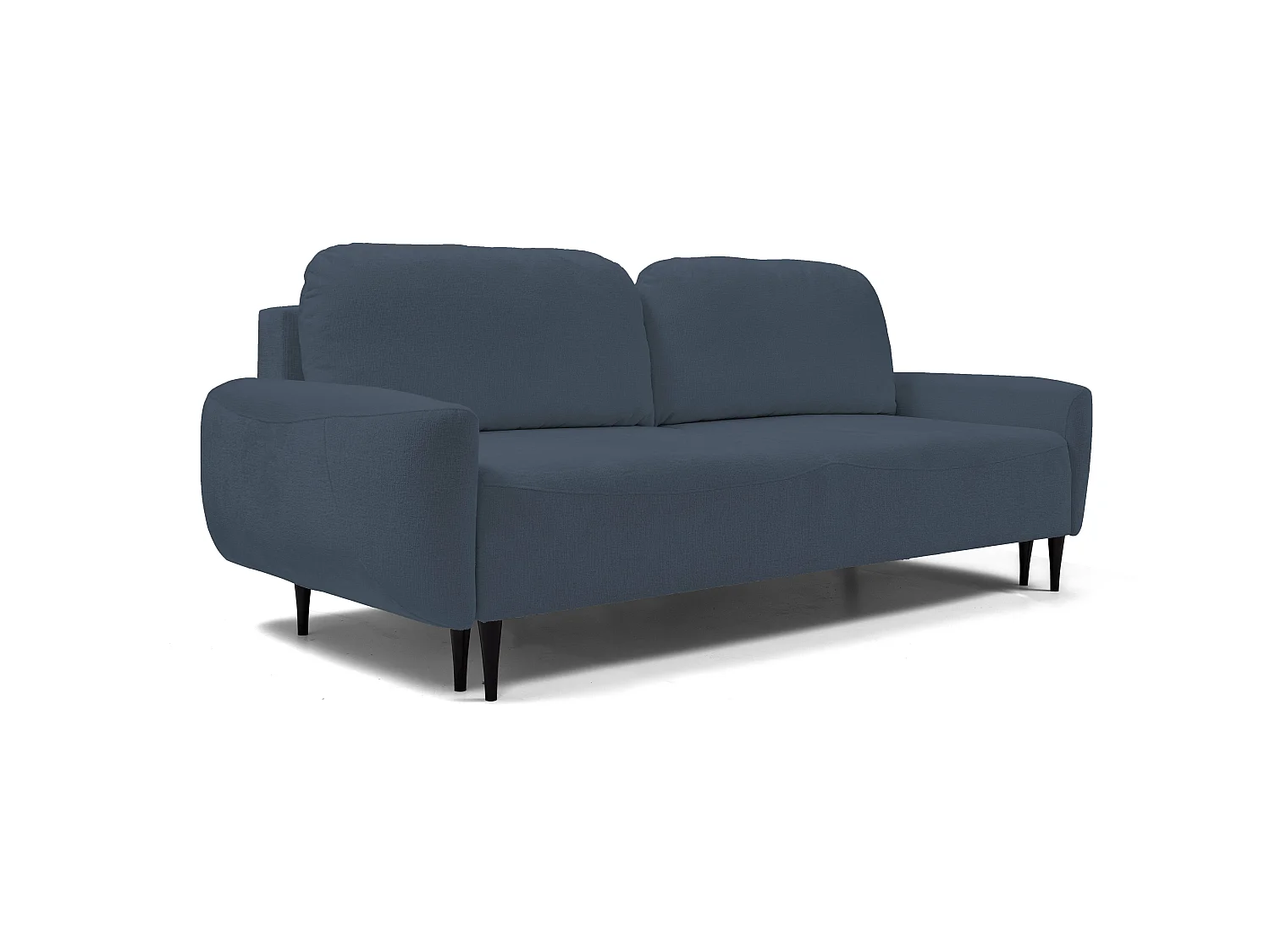 Sofa BOHO - Schlafsofa 140x200cm, Holzfüße, Bettzeugaufbewahrung, PUR-Schaumstoffpolsterung, 244x92x102cm HELLBLAU