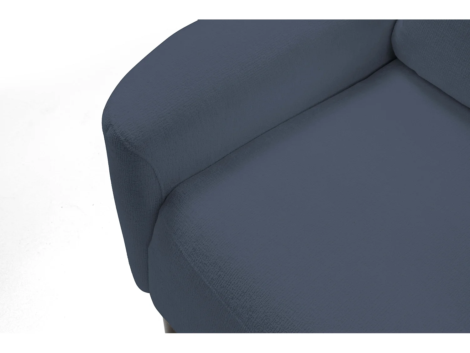 BOHO Sofa - Uitschuifbare bank met slaapoppervlak 140x200 cm, houten poten, opbergruimte, PUR-stof, 244x92x102 cm LICHTBLAUW