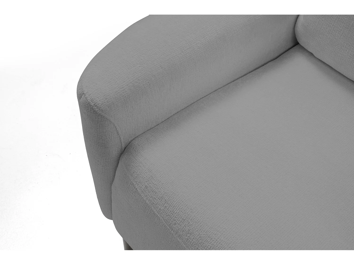 BOHO Sofa - Uitschuifbare bank met slaapoppervlak 140x200 cm, houten poten, opbergruimte, PUR-stof, 244x92x102 cm DONKERGRIJS