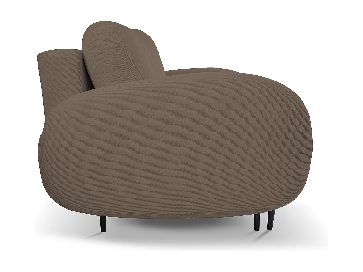 Sofa SOFT 2-osobowa, funkcja spania, pojemnik na pościel, 2 poduszki, styl nowoczesny, 232x95x109 cm, kolor: CAPPUCCINO