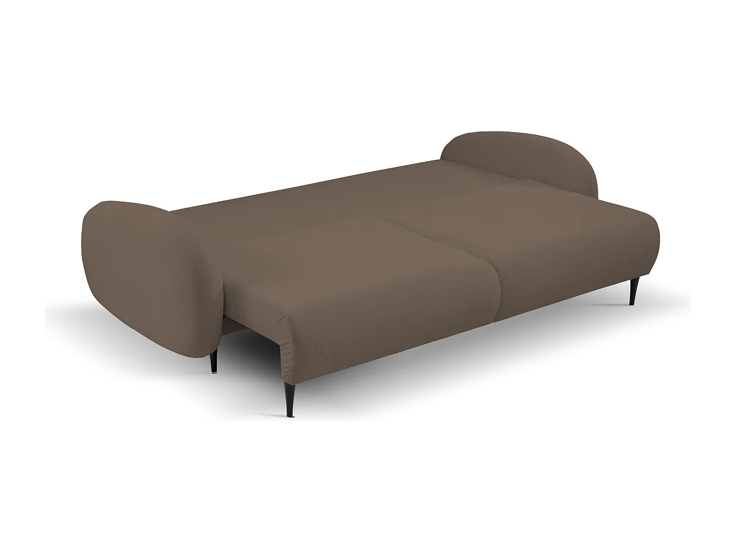 Canapé SOFT 2 places convertible, coffre de rangement, 2 coussins, style moderne, 232x95x109 cm, couleur : CAPPUCCINO