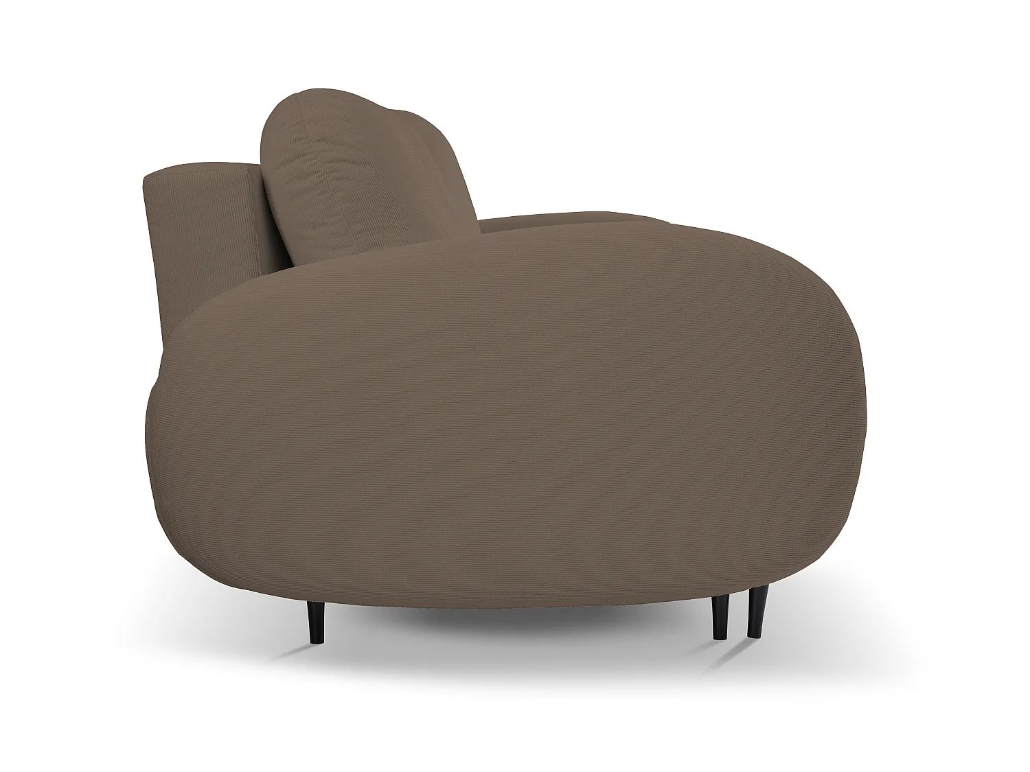 Zweisitzer-Sofa SOFT, Schlafsofa, Stauraum, 2 Kissen, moderner Stil, 232x95x109 cm, Farbe: CAPPUCCINO