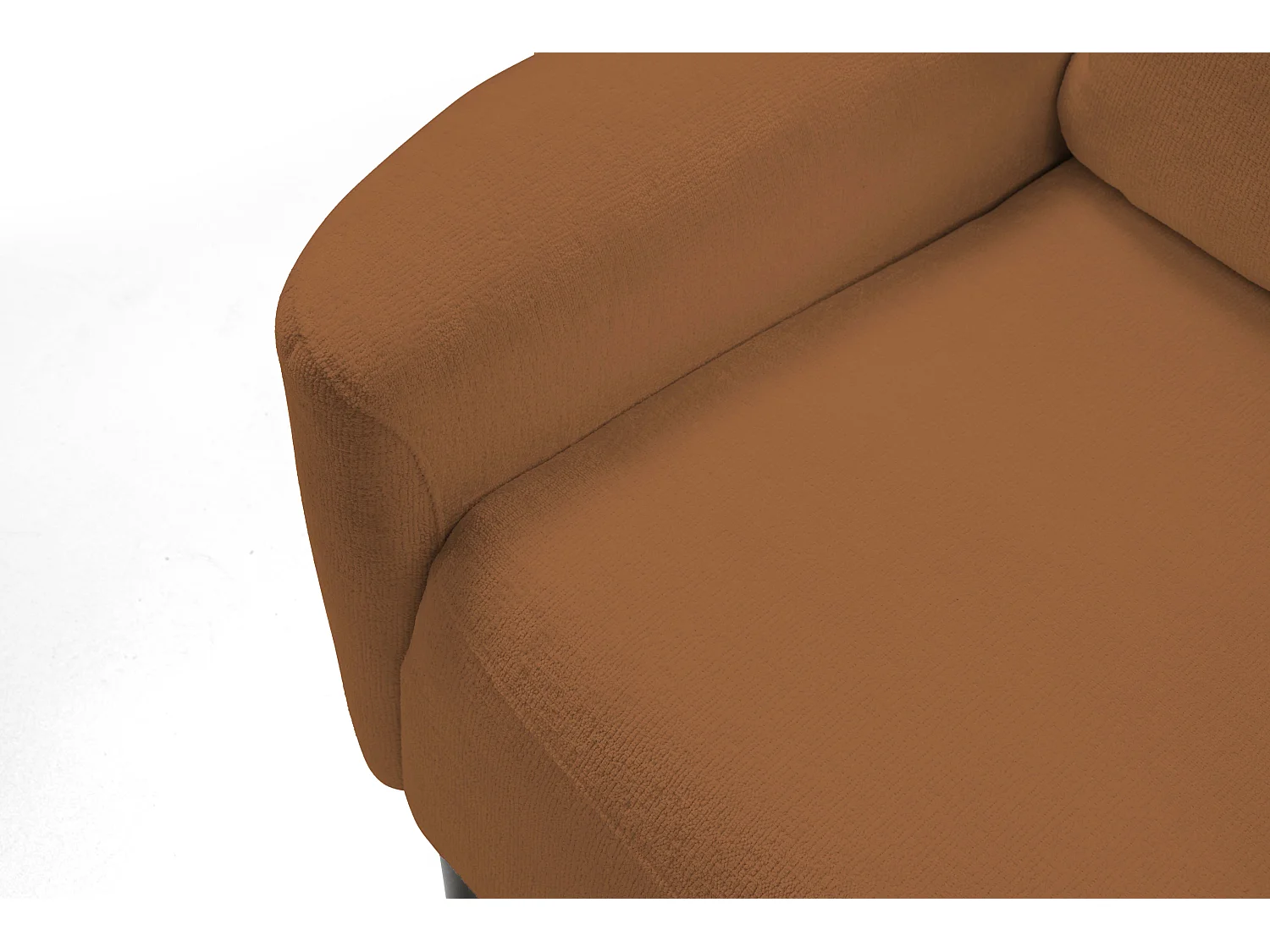 Sofa BOHO - Schlafsofa 140x200cm, Holzfüße, Bettzeugaufbewahrung, PUR-Schaumstoffpolsterung, 244x92x102cm KUPFER