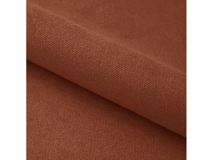 LOTTA slaapbank in onderhoudsvriendelijk velours, 258x212cm, ideaal voor gezinnen, met praktische opbergruimte, links, ORANJE