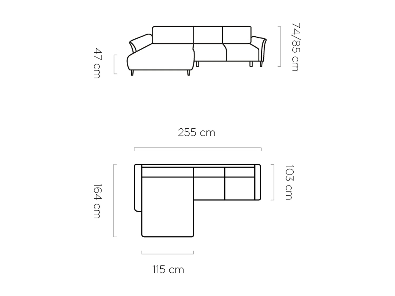Narożnik LUIS z funkcją spania - Nowoczesna sofa ze schowkiem 255x165 cm, Sofa Boxspring, Zielony, Lewy