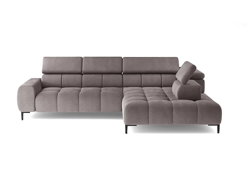 Hoekbank DOMO-HOME PLAZA L Elektrisch 300x216cm | Solar Bruin, Rechts