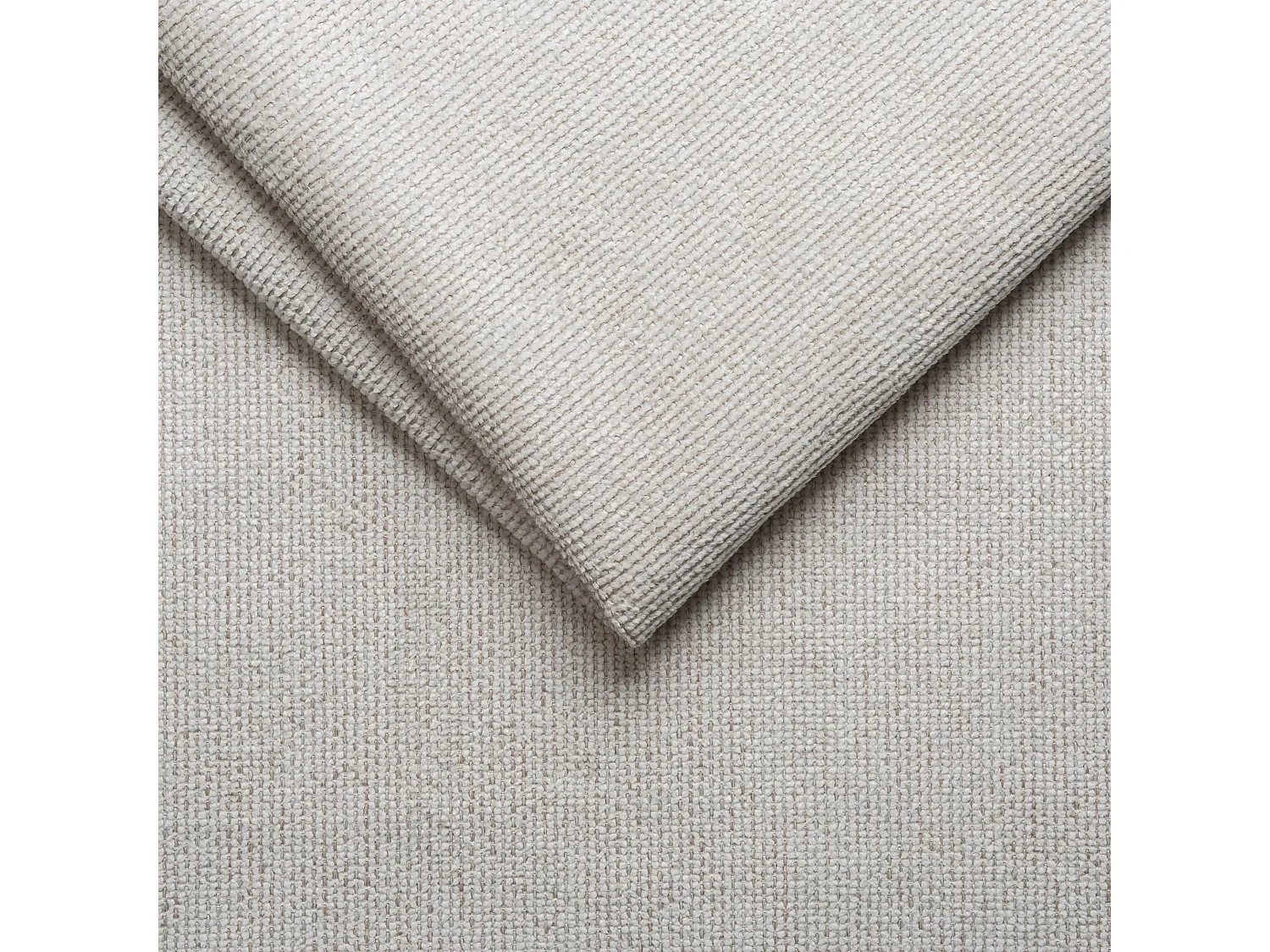 FIORE ombouwbare hoekbank met bed, wavevering, commode en 5 kussens, links 284x183x82 cm, gebroken wit