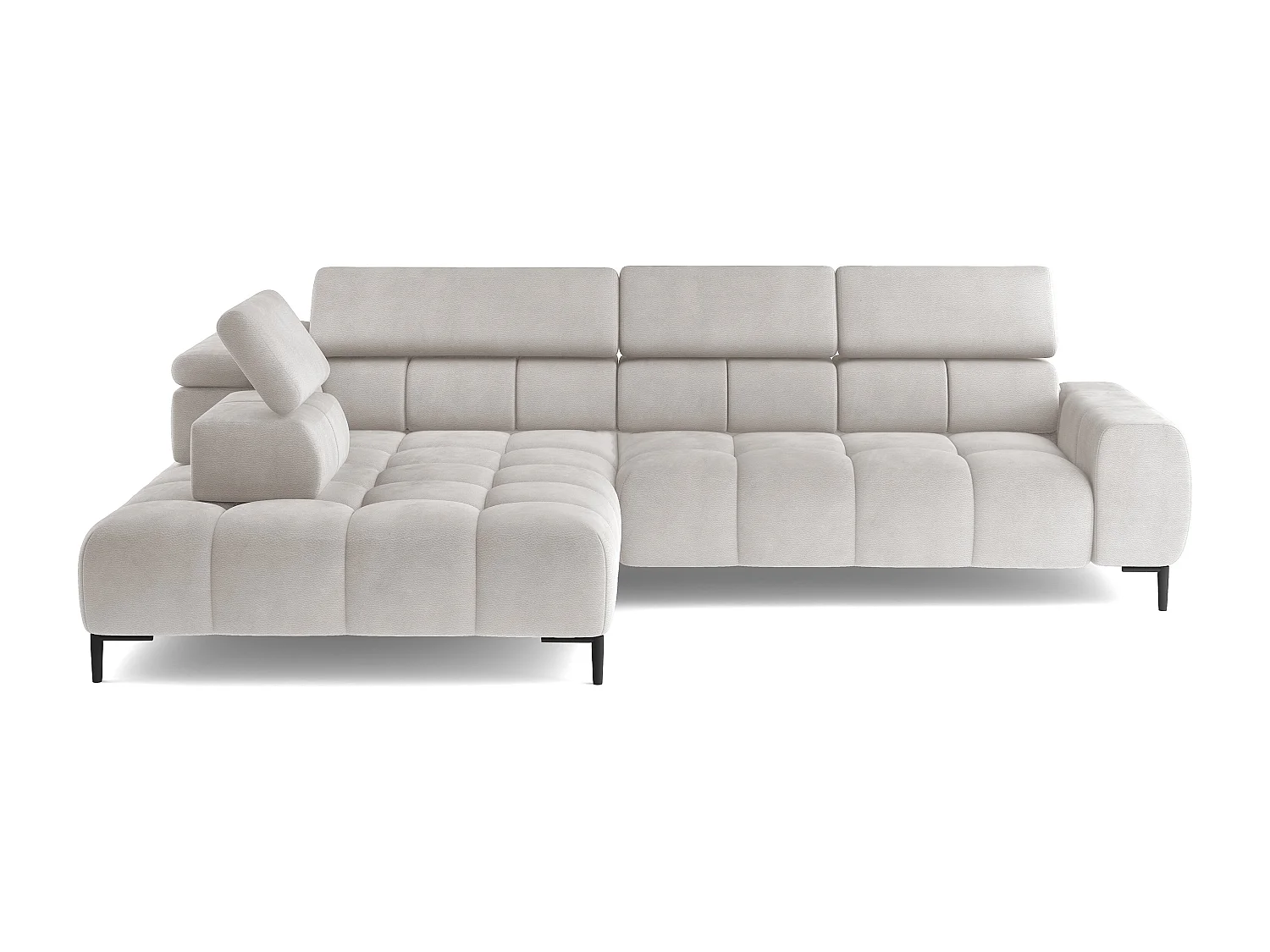 Sofa narożna DOMO-HOME PLAZA L Electric wersja 300x216cm | Biały Solar, Lewa