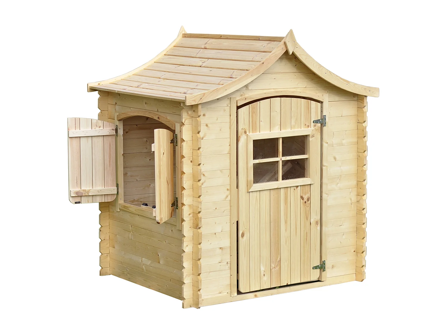 Maison en bois pour enfants avec plancher - 112x146xH152cm/1.1m2 - M550
