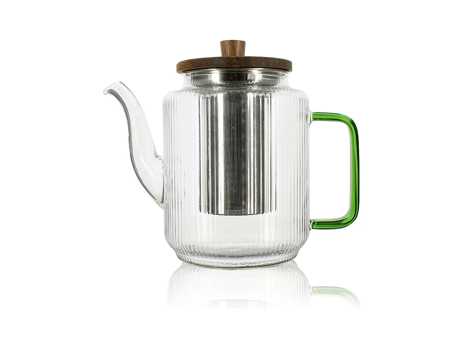 Ogo Living - Theiere Karl 1200ml En Verre Borosilicate Anse Jade